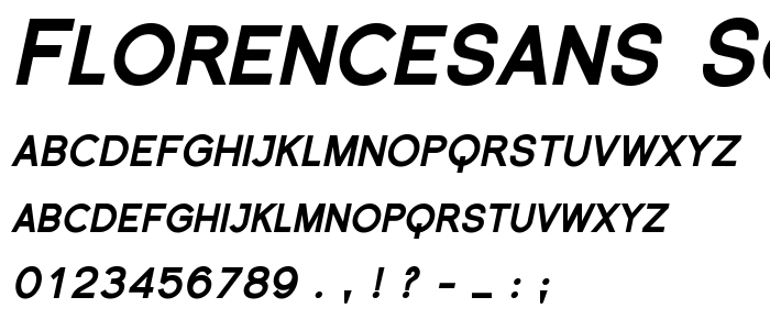 Florencesans SC Black Italic font